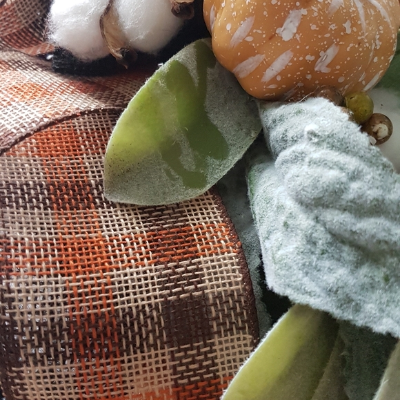 Fall Farmhouse Wreath Handmade Autumn Wreath Decor - Picture 4 of 5